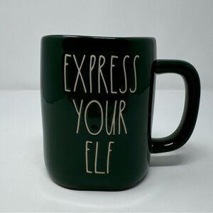 Rae Dunn green Express Your Elf mug, Christmas, holiday, coffee,‎ tea, rustic